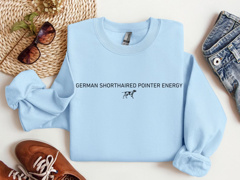 Minimalist German Shorthaired Pointer Energy Sweatshirt, Unisex Dog Mom