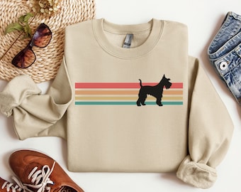 Retro Schnauzer Mom Sweatshirt, Gift for Schnauzer Dog Owner, Miniature Schnauzer Mama Sweater, Schnauzer Lover Gift, Vintage Birthday Shirt
