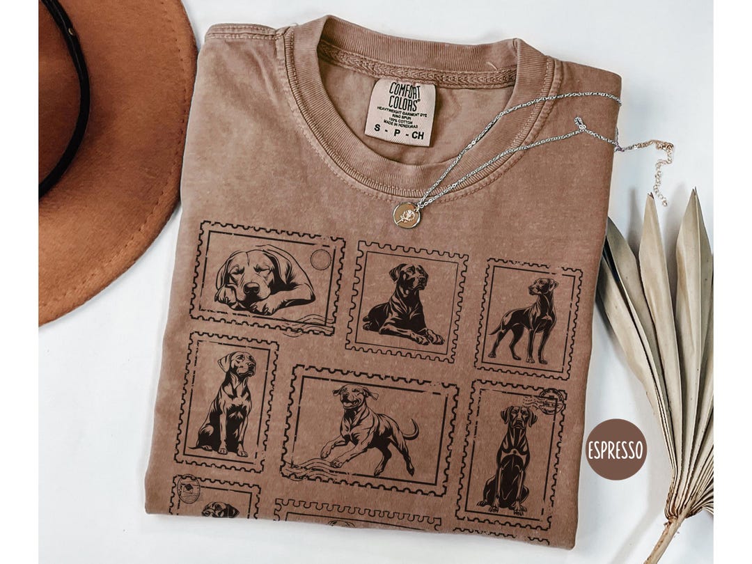 Rhodesian Ridgeback Clothes Rhodesian Ridgeback Vintage Stamp Comfort Colors® Shirt, Ridgie Dog Mom ...