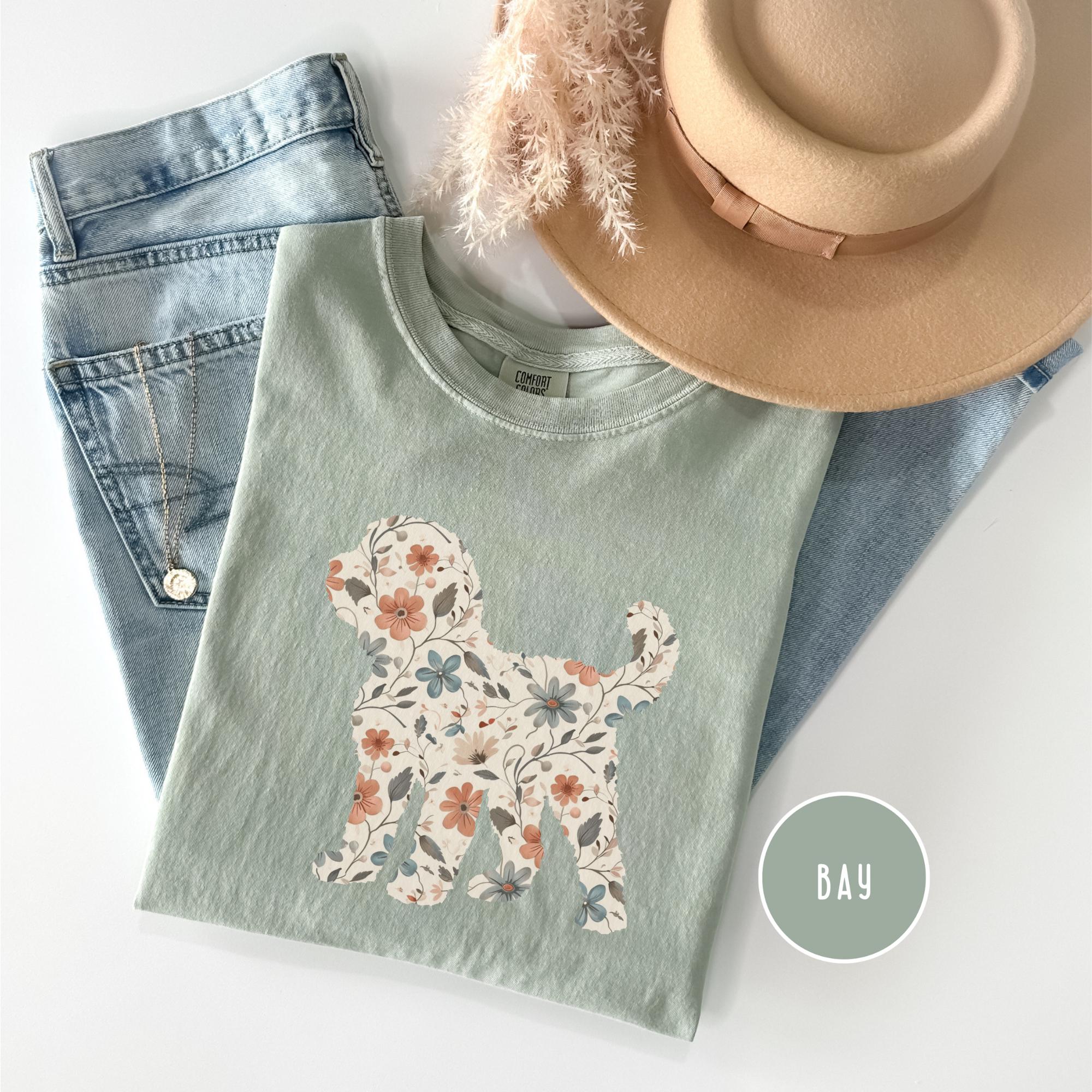 Floral Golden Doodle Comfort Colors® Shirt, Goldendoodle Dog Mom ...