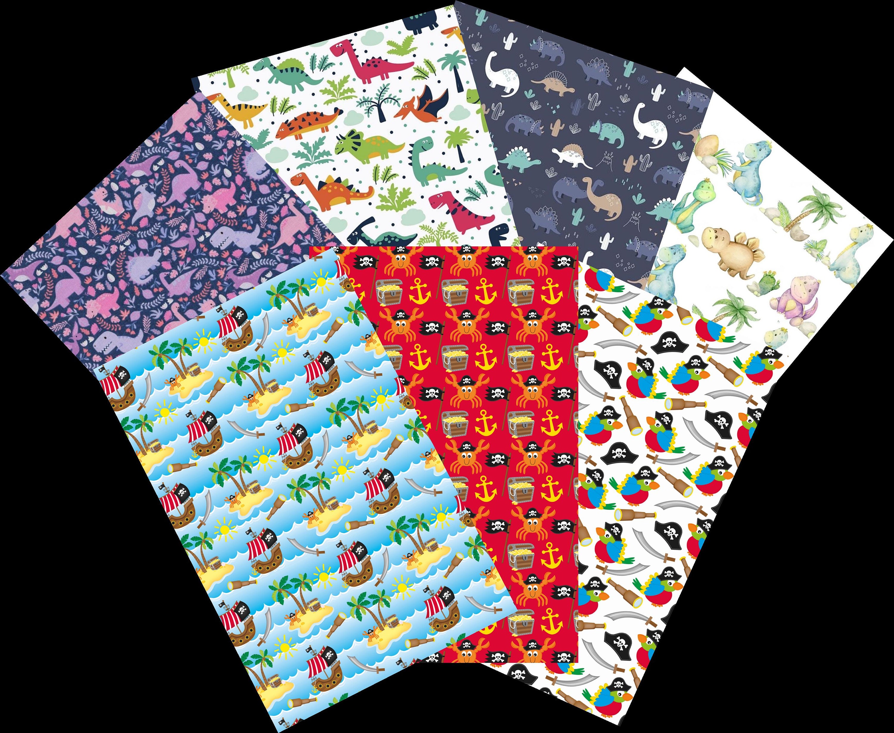 Trendy Dinosaurs & Pirates Medical Tape: Fun Prints (10x15cm Sheets)