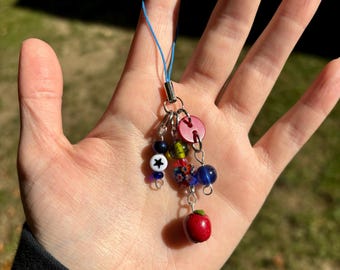 Clay apple keychain