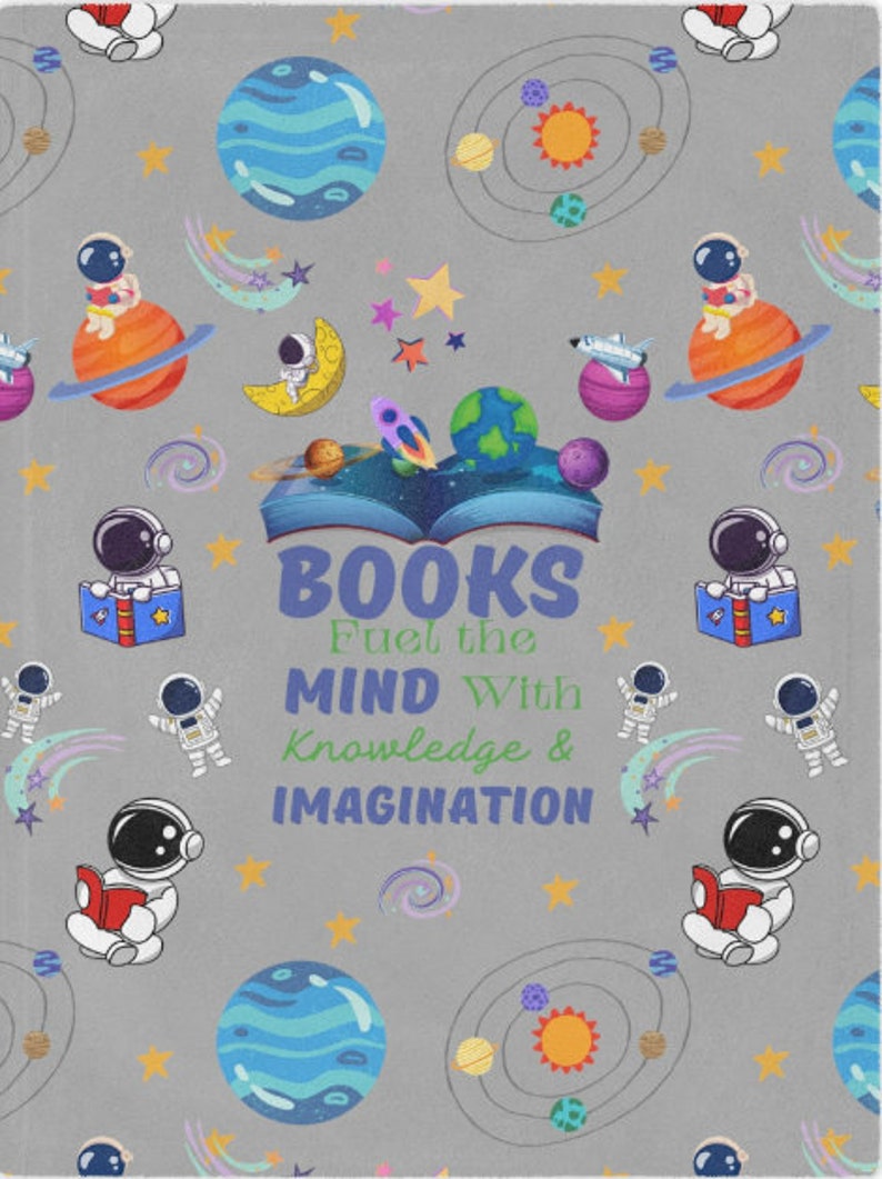 Reading Sparks Imagination Blanket, Kids Book Lover Blanket
