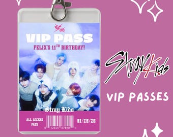 Stray Kids Kpop Birthday Invites Digital Template Party Favors