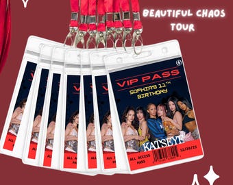 Katseye VIP Pass, Gnarly Birthday Party Favors (glossy Paper - Etsy