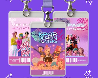 Customized Kpop Birthday Party Favors VIP Passes
