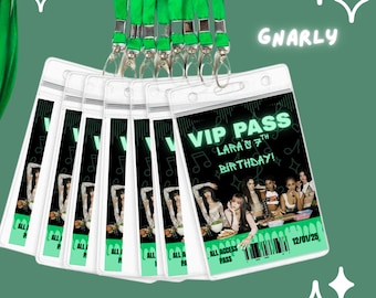 Katseye VIP Pass, Gnarly Birthday Party Favors (glossy Paper - Etsy