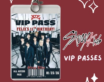 Stray Kids Kpop Birthday Invites Digital Template Party Favors