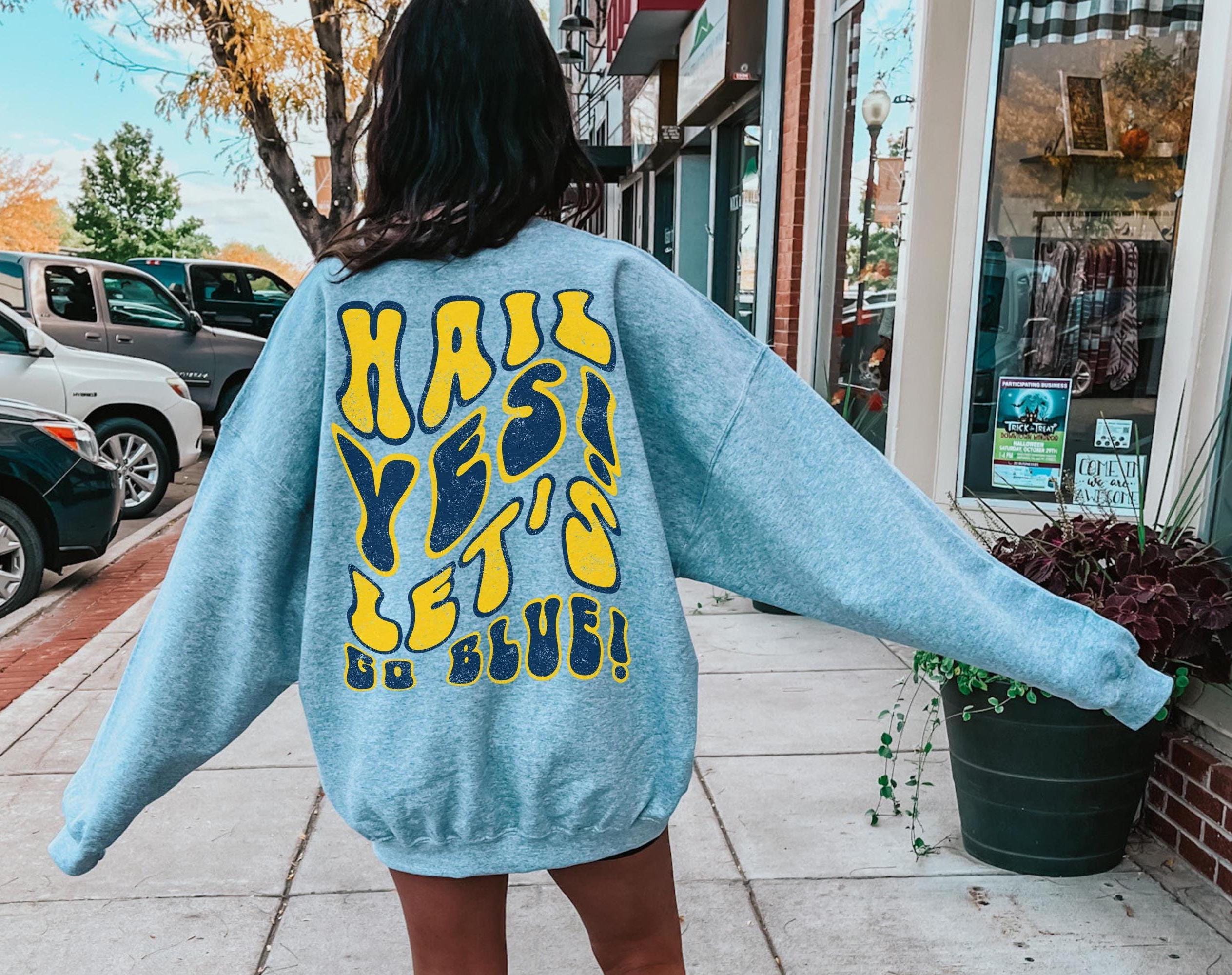 Vintage Michigan Football Crewneck Retro Game Day Sweatshirt