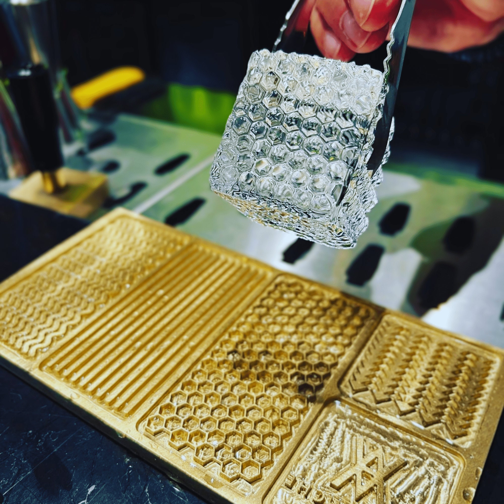 Ice Stamp Tray, Ice Cube Plate, Ice Stamp Plate, Brass Ice Plate