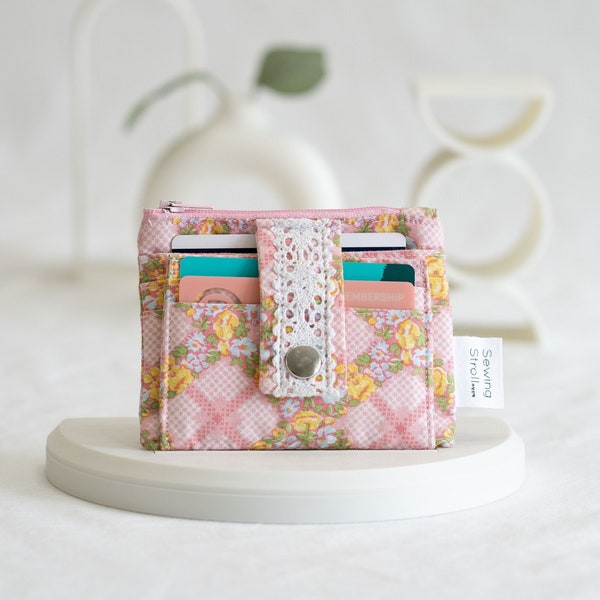 DIY Sewing wallet " Lulu" PDF Template pattern with Youtube video tutorial + written instruction