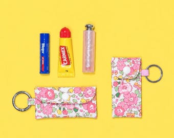 Lip Balm Keychain Pouch Sewing Pattern | Beginner Scrap Project (PDF)
