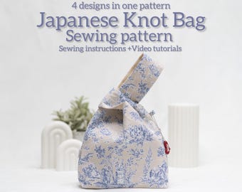 Japanese Knot Bag Sewing Pattern – PDF Download + Video Tutorial + Easy DIY Gift