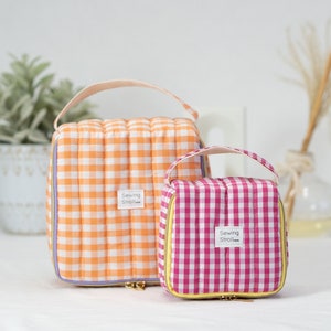 2 Sizes Boxy Zipper Pouch PDF Sewing Pattern Amelia – Square Shape Fabric Bag – DIY Cosmetic / Travel Pouch Tutorial