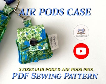 DIY Air Pods case [1st ,2nd Gen. & Pro 1] PDF Sewing patterns with Youtube video Tutorial + written instruction