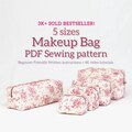 5 Sizes Classic Boxy Pouch PDF Sewing Pattern – Makeup Bag | Includes Hair Tool Size | 4K Video + Written Instructions product logo