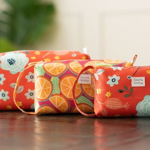 Makeup Bag Sewing Pattern – 3 Sizes Cosmetic Zip Pouch &quot;Emma&quot; PDF – Beginner Friendly + Video Tutorial + Written Instructions
