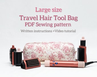 Airwrap Travel Bag Sewing Pattern: Boxy Pouch with Zipper (PDF + Video Tutorial)