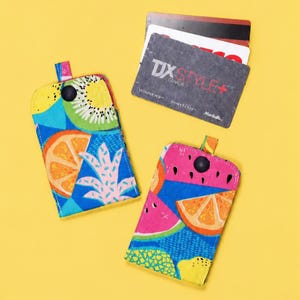 Mini Card Wallet Sewing Pattern PDF with Optional Keyring Loop and Center Pocket
