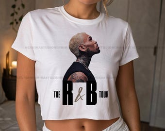 Chris Brown R&B Tour Crop T-Shirt, Relaxed Fit Merch Top