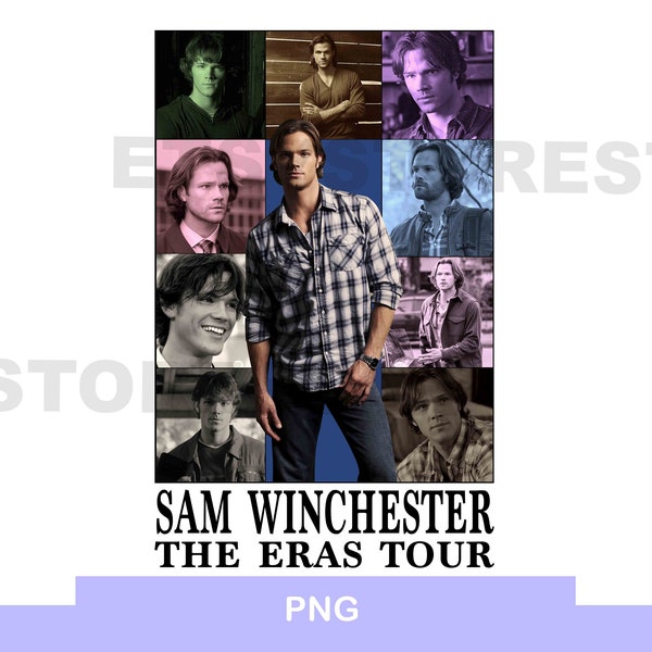Sam Winchester Eras Tour png Sam Winchester print png digital supernatural tshirt shirt iron on transfer Sam Winchester merch gift