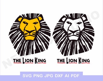 2 Lion king broadway musical printable cricut iron on transfer shirt cut png pdf ai eps dxf svg digital vector party birthday