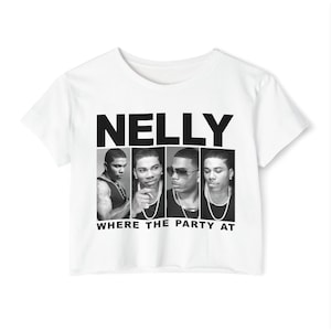 Nelly rapper crop top concert Nelly where is the party at crop shirt Nelly tshirt Nelly tour Nelly print Nelly rapper fan merch Nelly gift