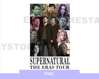 Supernatural png print eras tour Dean Winchester Sam Winchester png digital t-shirt shirt iron on transfer Supernatural merch gift