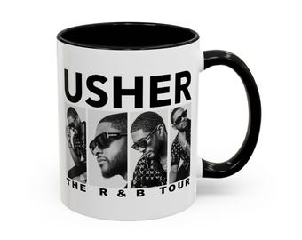 Usher r&b world tour concert mug fan merch gift Usher Chris Brown rb tour