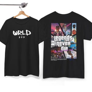 Juice Wrld backprint tshirt legend never die shirt print fan merch gift 999