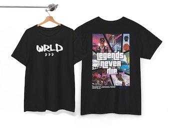 Juice Wrld backprint tshirt legend never die shirt print fan merch gift 999