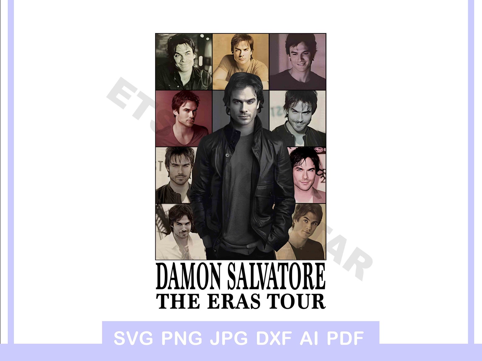 Damon Salvatore Eras Tour Png Vampire Diaries Print Png Etsy Canada