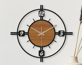 Large wall clock modern, clocks for wall decorative, Unique wall clock for Livingroom, Farmhouse, rustic, midcentury wall clock, wanduhr