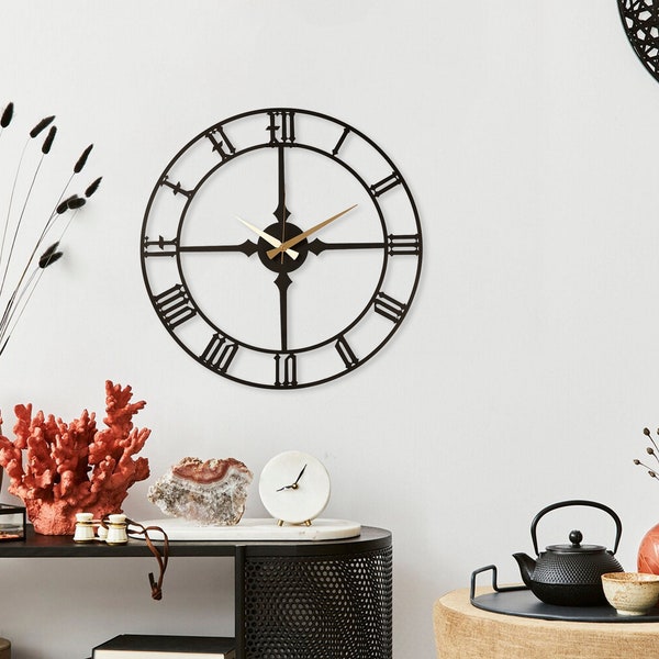 Wall clock vintage style, Large clocks for wall, wall clock modern retro, wanduhr, wall clock unique, wall clock for livingroom, decorative