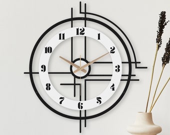 Large wall clock unique, clocks for wall, modern wall clock, wall clock numbers, wanduhr, wall clock for livingroom, kitchen, minimalist