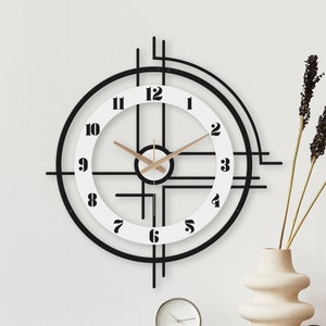 Large wall clock unique, clocks for wall, modern wall clock, wall clock numbers, wanduhr, wall clock for livingroom, kitchen, minimalist zdjęcie 1