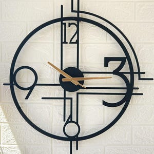 Große Wanduhr, Wanduhr Unikat, Wanduhr modern, Wanduhr dekorativ, Wanduhr für Wohnzimmer, Wanduhr groß, midcentury modern