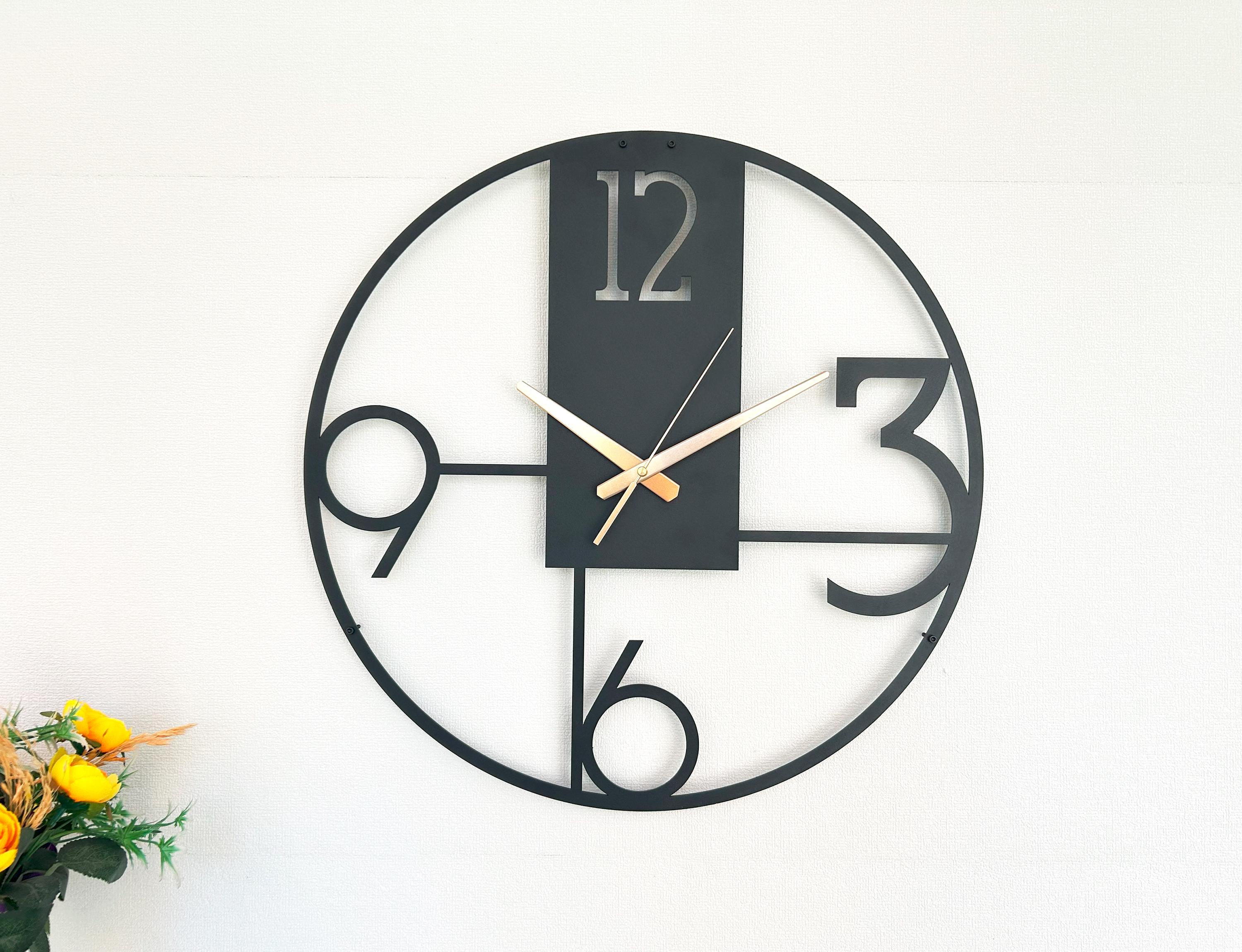 Large wall clock for livingroom, wall clocks unique, modern wall clock, wanduhr gross, decorative clock, wall clock retro, minimalist clock