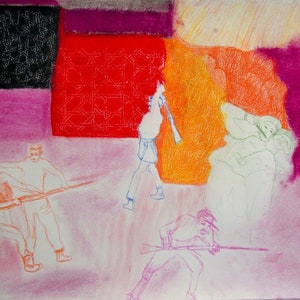 Men at war, Art on paper
