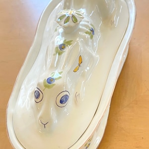 Bunny Ceramic Covered Pâte Tureen Baking Dish