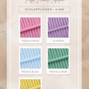 Leichte & stilvolle Schleppleine aus Paracord in Frühlingsfarben PASTEL DREAMS COLLECTION Bild 2