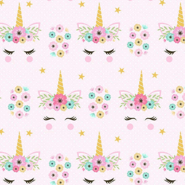 Novelty Cotton Fabric Unicorns | Cotton Fabric | Unicorn Fabric | Trendy Fabric | Novelty Cotton | Sewing Fabric | Unicorn Decor | Fast Ship