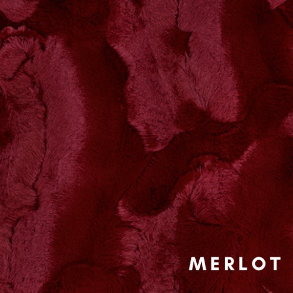 Merlot Hide Minky Cuddle Luxe | Minky Fabric | Cuddle Luxe Fabric | Dark Red Minky Fabric | Cuddle | 10 mm pileby Shannon Fabrics |