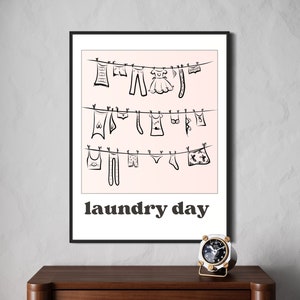 Laundry Day Print: Coquette Apartment Decor (Digital Download)