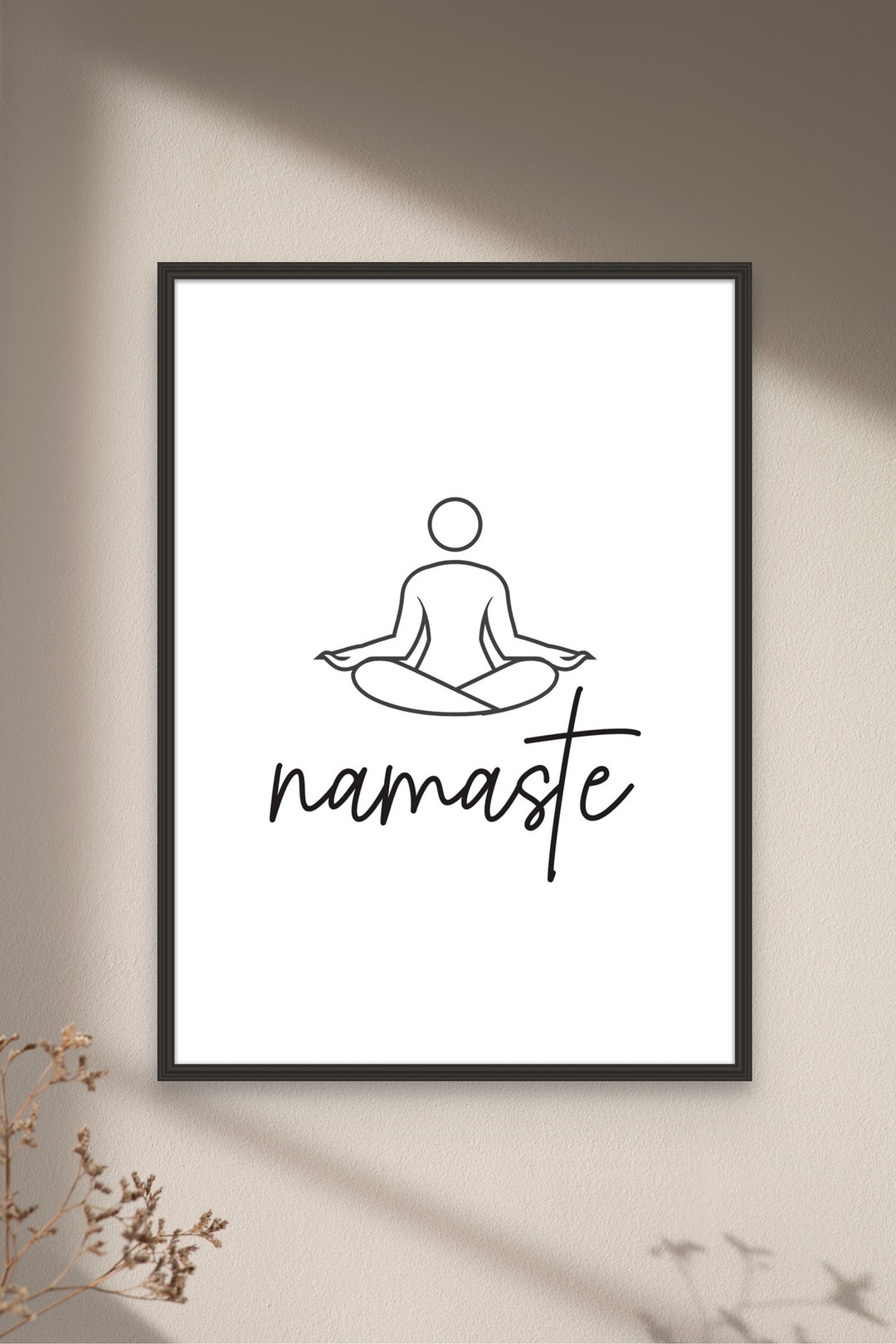 Namaste Poster, Yoga Wall Decor, Namaste Print, Meditation Wall Art
