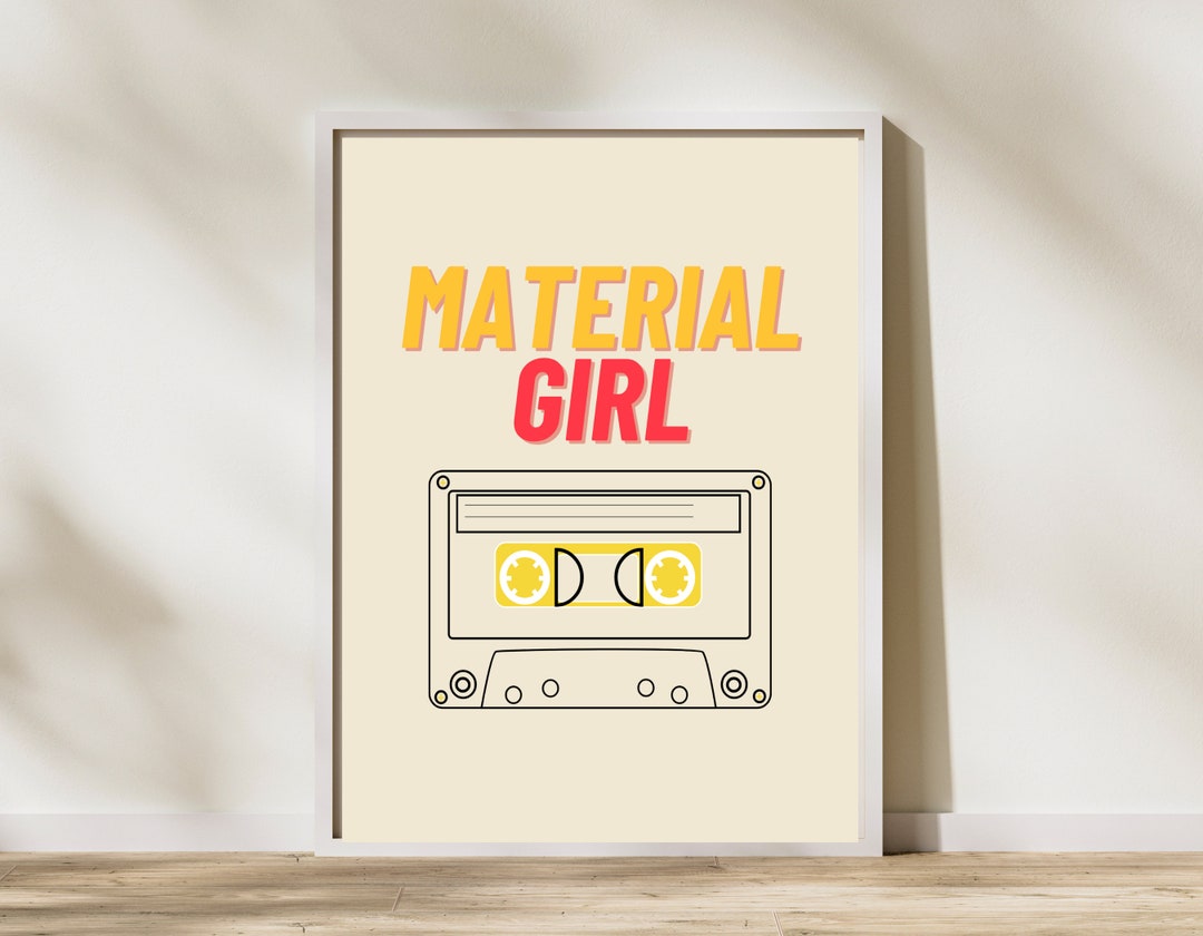 Material Girl Wall Art Tape Deck Art 80s Inspired Madonna Etsy
