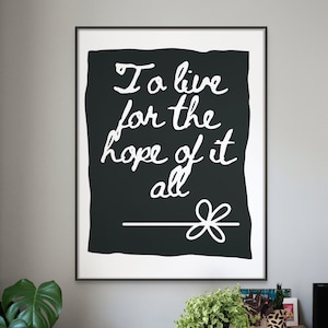 Taylor Lyric Art Print: August Folklore Poster (Digital Download)