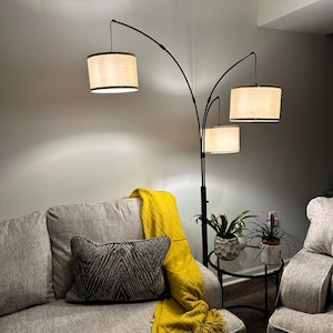 Floor Lamp, Lights Arc Floor Lamps, Modern 3 Tall Standing Lamp, Lamp Shades, Mid Century Tree Floor Lamp