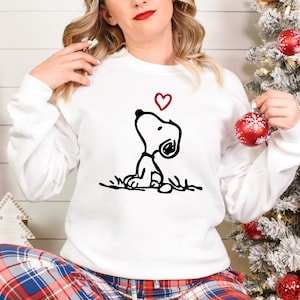Snoopy Christmas Tree Vintage Sweatshirt Trendy Snoopy Pullover