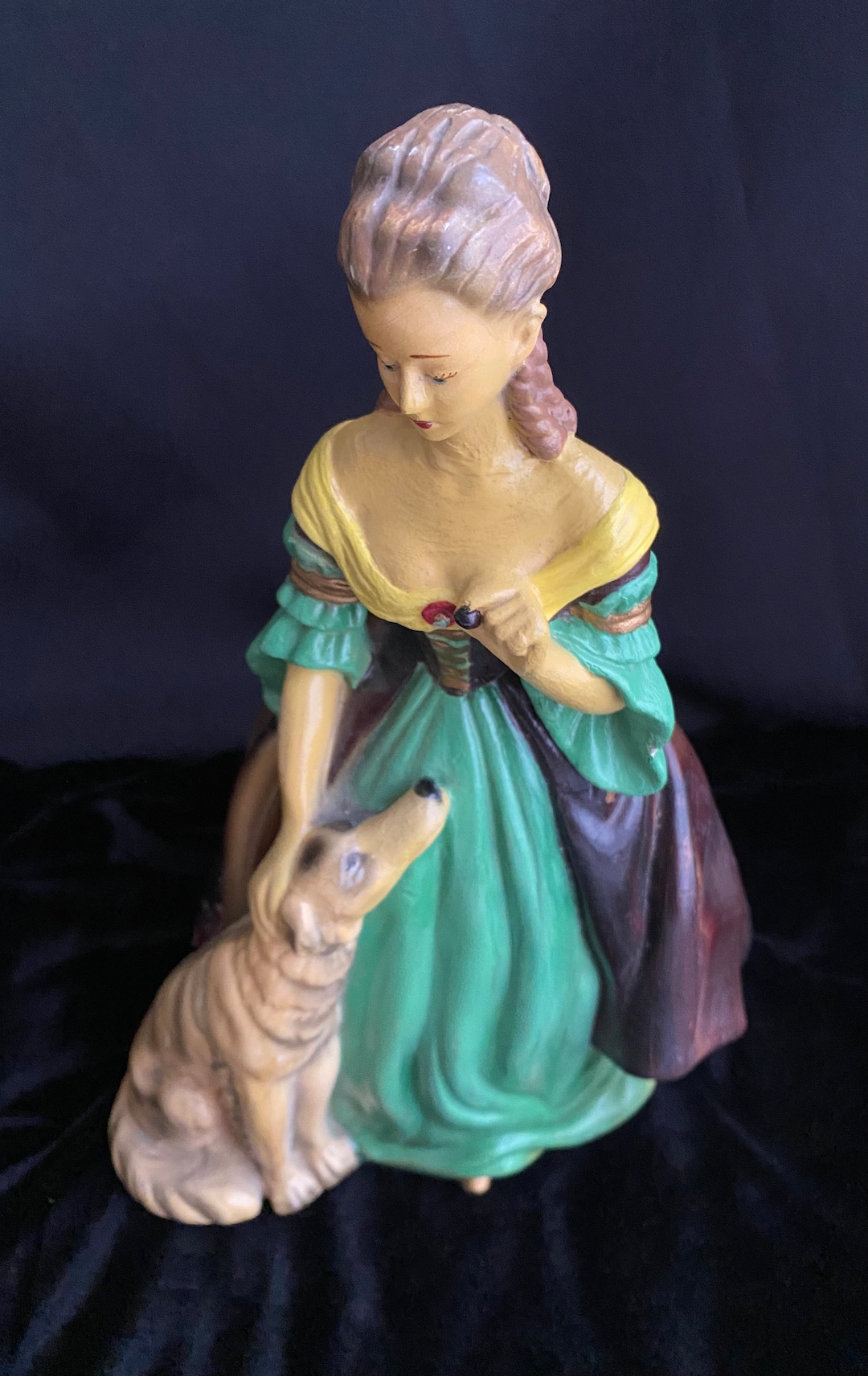 Vintage Chalkware Robia Ware Figurine Roman Art Co Art Etsy